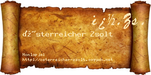 Österreicher Zsolt névjegykártya
